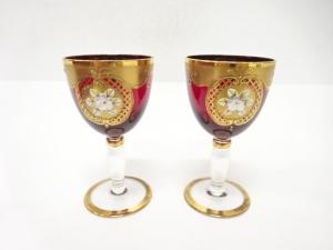 ヴェネチアングラス　ワイングラスペア(11センチ)　洋食器